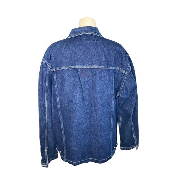 Vintage 00s Marithe Francois Girbaud Denim Trucker Jacket Men's XL Rap Hip Hop - Picture 5 of 7